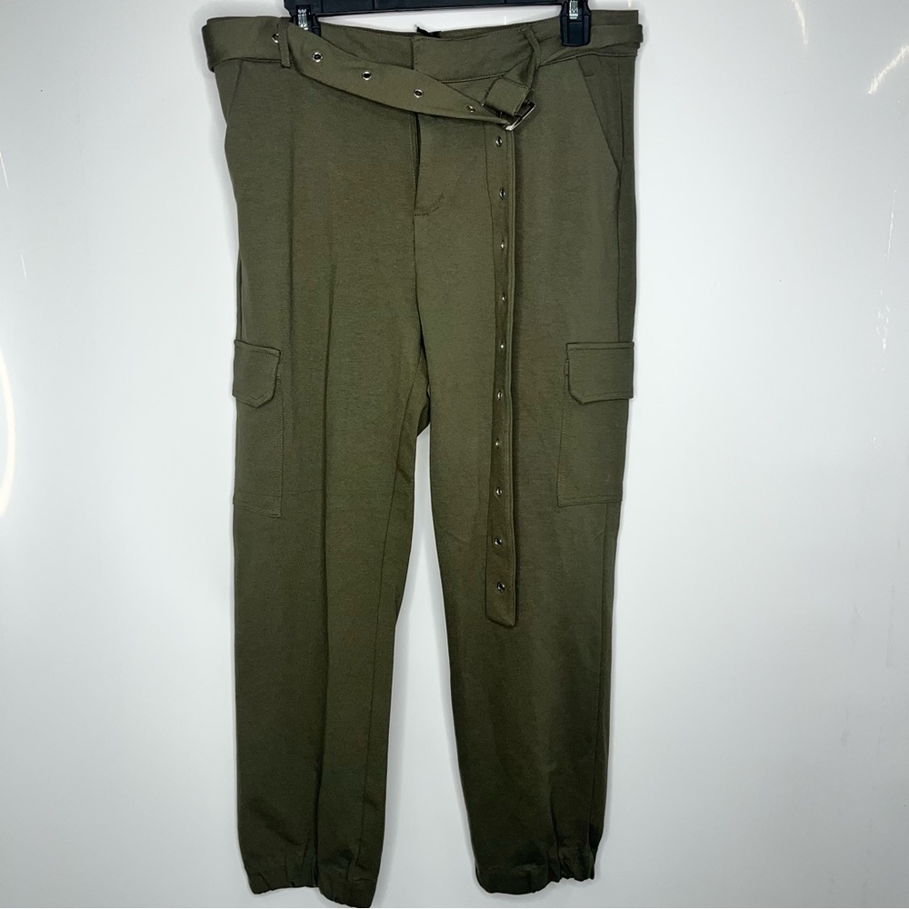 NWT  Shinestar Green Belted Pants XL